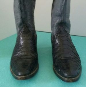 Snake skin boots